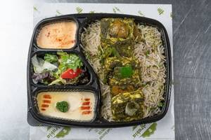 Char Grilled Mint Paneer On Herbed Rice