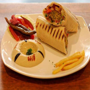 Veg. Shawarma Falafel Wrap