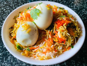 Egg Hyderabadi Dum Biryani
