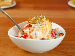 Fruit Salad With Ice Cream