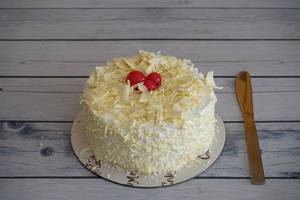 Eggless White Forest Cake