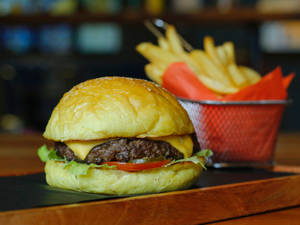 Cheese Burger + French Fries