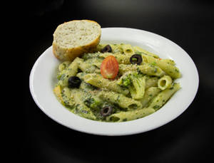 Veg Penne Pasta with Basil Pesto