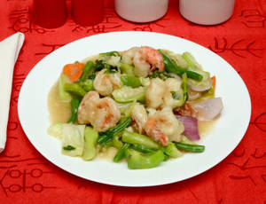 Prawns with Veg Stir Fried (Gravy)