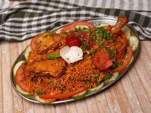 Chicken Chilman Biryani with Curd