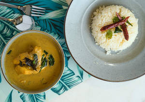 Kerala Rice With Kori Ghassi