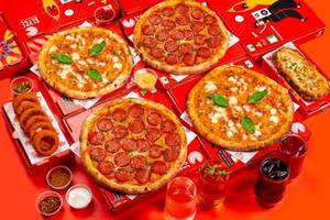 (2) Og Pepperoni + (2) Og Pizza + Just Garlic+onion Ring+4beverage
