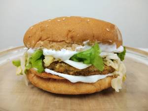 Veg Burger - Healthiest Burger In The City - Probiotic Sauerkraut - Large