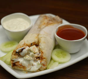 Chicken 65 Salad Shawarma