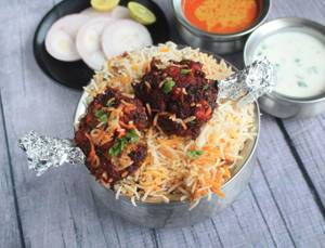 Chicken Lollipop Biryani (2 Pcs)(Full)