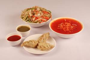 Paneer Manchurain + Veg Hakka Noodles + 3 Veg Momos
