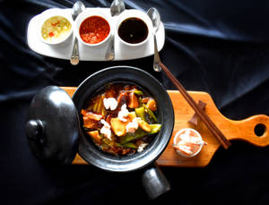 Prawns Haochi  Pot Rice