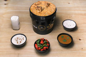 Large Mutton Bucket Biryani Combo (serves 8) (4 Kg Net Wt)