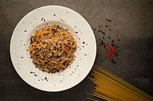 Chicken Chilli Garlic Spaghetti Pasta