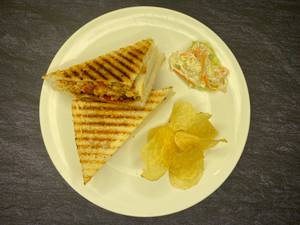 Barbeque Chicken Cheese Grill Sandwich