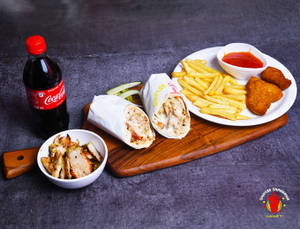 Fully Loaded Shawarama + French Fries + Cold Drink