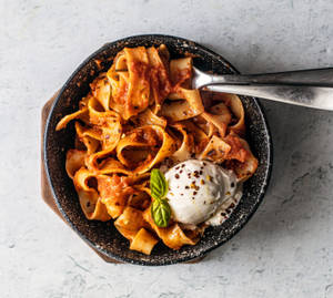 Pappardelle Pasta In Mix Sauce