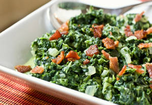Creamed Spinach With Bacon (250ml)