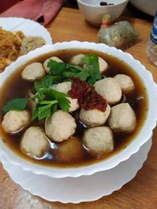 Chicken Ball Noodles Soup