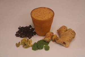 5 Cups Kullad Tea With Mud Cups & Flask