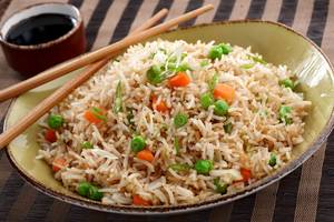 Veg Fried Rice + Gobi Manchurian Gravy 1/2