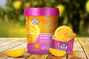 Fresh Fruit Alphonso Mango Ice Cream.