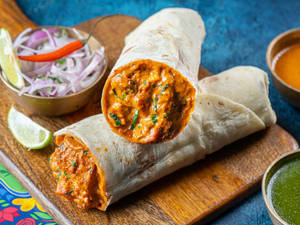 Butter Chaap Makhani Roll