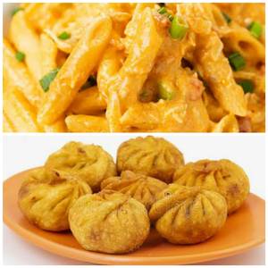 Cheese Pasta Momos Combo