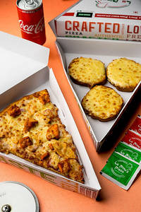 Slice Chicago Delight + Cheese Garlic Bread + Soft Drink