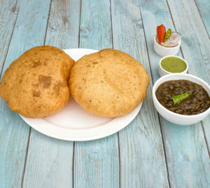 Chole + Bhatoora(2Pcs) + Raita + Aachar