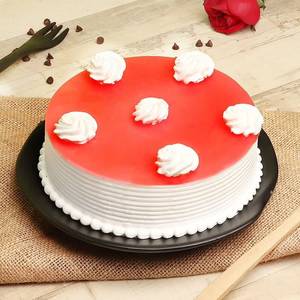 Strawberry cake [eggless][1pound]