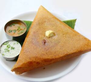 Ghee Masala Dosa (Served with Chutney, sambar)