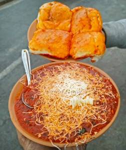 Cheese Pav Bhaji ( 4 Pav )