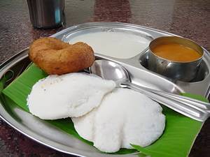 Idly (2) + Vada (1)