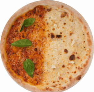 Red And White Pizza- Half & Half [9 Inches]