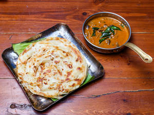 Chettinad Mushroom with Malabari Parotta