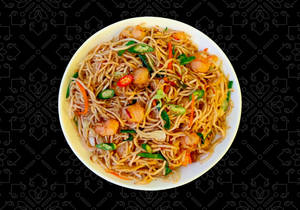 Chilly Garlic Hakka Noodle Prawns