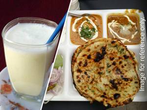 Amritsari Naan Thali + Sweet Lassi