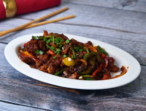 Shredded Lamb Red and Green Chilli