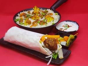 Falafel Shawarma Paneer Biryani Combo