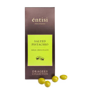 Salted Pistachio Coated with Milk Chocolate (50gms) - Gluten Free