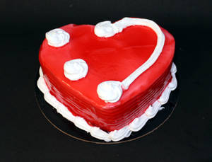 Heart Shape Strawberry Cake