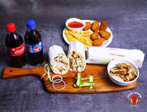 Chef Shawarma + Fully Loaded Shawarma + French Fries + Cold Drink