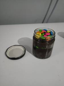 Eggless Chocolate Gems Jar Cake
