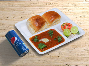 Pav Bhaji + Pepsi 250 Ml Can           