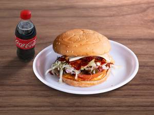 Chicken Chilli Lava Burger (Chef'S Special) + Coke 250 Ml Pet