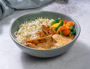 Baked Chicken Steak Herbed Brown-rice