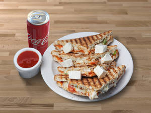 Paneer Tikka Grilled Sandwich + Coke,thumbs 500ml