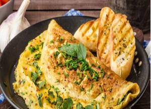 Oamlette Masal/fried Egg,  Served With Toast