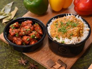 Shahi Kheema Rice Bowl + Chicken 65